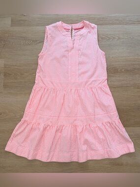 Vineyard Vines Girls Pink Seersucker Harbor Dress